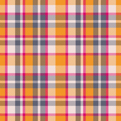 Seamless plaid pattern featuring brightly colored cross-stitched yarns, designed for textiles, delicates, curtains and swaddling.