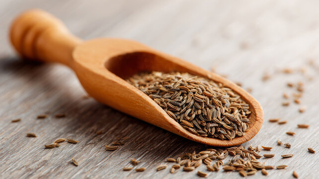 Fragrant cumin seed spice ingredient for delightful cooking, evoking warm, natural flavors