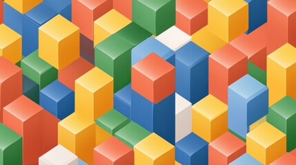 Obraz premium Colorful 3 d cubes pattern