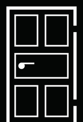Door icon Door open and close sign vector design.open sign . handle . isolated transparent . black outline and filled version.Open door entrance logout flat vector icon for apps and websites.