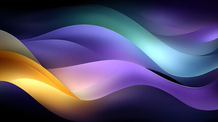 Abstract flowing shapes in various colors create a dynamic and visually appealing design.