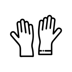 Obraz premium Latex Gloves Icon for Web and Graphic Design