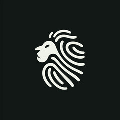 minimalist lion head logo