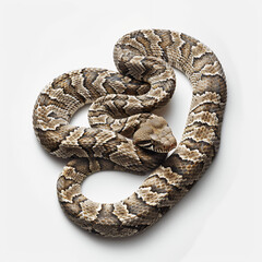 close up of a snake with png white background isolated