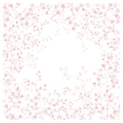 Fototapeta premium Simple leaf pattern for hijab or scarf in pink white color
