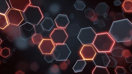 Abstract science background with hexagon patterns, medical research and biotechnology concept, molecular structure illustration for scientific innovation and laboratory technology