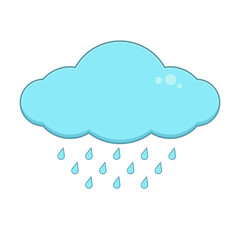 cloud rainy cartoon cute design