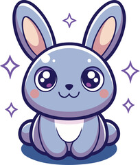 Cartoon Rabbit, Cute Cartoon Rabbit, Cute Cartoon Rabbit Vector Set, Adorable Rabbit Vector Art.