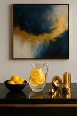 still life with lemon