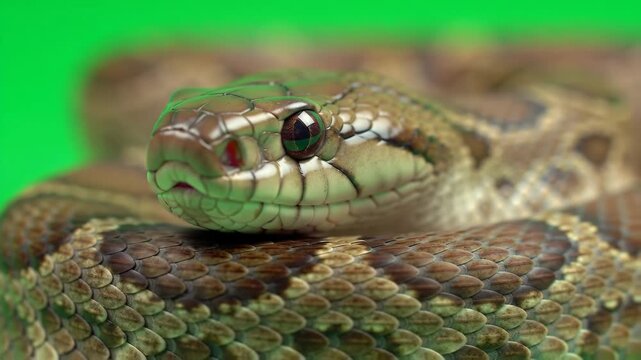 Close-Up of a Snake Eye, Scales, and Reptilian Beauty