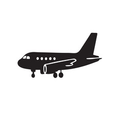 airplane on a white background