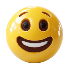 Fototapeta premium Happy emoji face symbol digital vibrant colors view isolated on transparent background