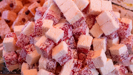 Eastern sweets. Turkish delight, sherbet, halva.