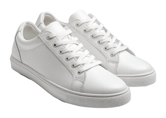 Casual white sneakers urban product minimalist style isolated on transparent background