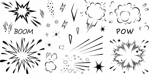 Comic Book Style Sound Effects and Explosions Collection boom © Ankan
