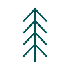 green Christmas tree design element