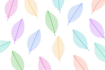 Fototapeta premium colorful leaves pattern background