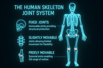 Human Skeletal System Joint Types and Anatomy for Orthopedic Education