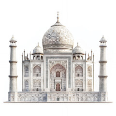 Obraz premium taj mahal agra india with png white background isolated