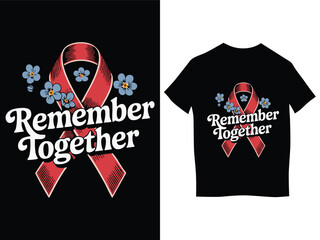 Remember Together Ribbon and Forget-Me-Nots