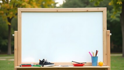 Display Mockup: Blank Whiteboard in the Playground Environment
