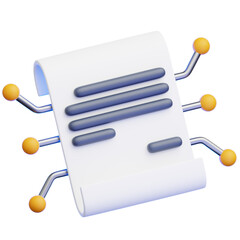 Smart Contract 3D Icon for futuristic technology of blockchain and cryptocurrency