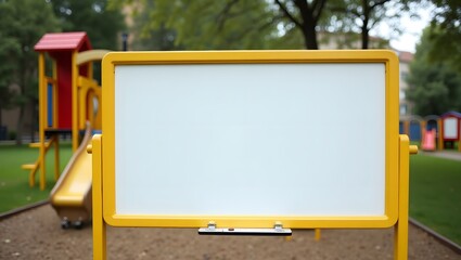 Display Mockup: Blank Whiteboard in the Playground Environment