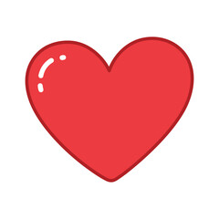Simple Red Heart Icon