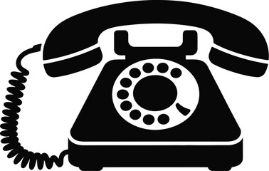 Vintage rotary telephone communication device rotary dial