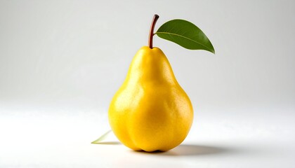 Yellow Pear, Studio Shot, White Background