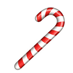 Candy cane isolated on transparent background