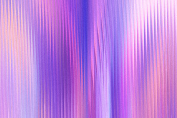A vibrant abstract background features vertical streaks of purple, pink, and blue hues with a textured, shimmering effect