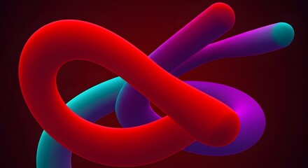 Abstract colorful interconnected shapes