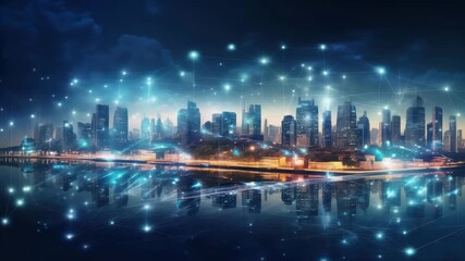 5G, 6G, Big data wireless network, high speed internet, cloud computing or connect diagram technology, Data storage, service, synchronize, online, financial, Connectivity global, smart city, Gen AI - Powered by Adobe