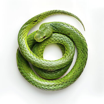 green snake on a black background with png white background isolated