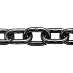 Obraz premium Chains connecting strength and security industrial isolated on transparent background