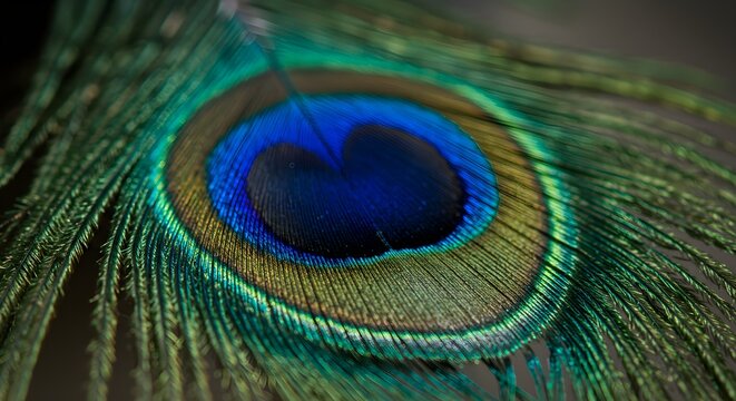 Fototapeta Peacock feather close up