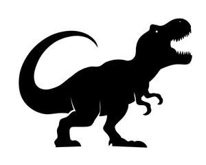 silhouette of a Tyrannosaurus rex dinosaur, vector illustration
