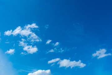 Panorama of cloud clear sky background for summer vacation concept at ocean and summer sea water with sunlight of beautiful cloudy	