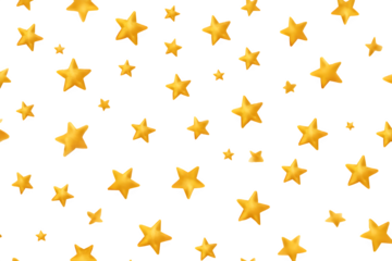 A festive pattern of golden star confetti scattered across a surface

