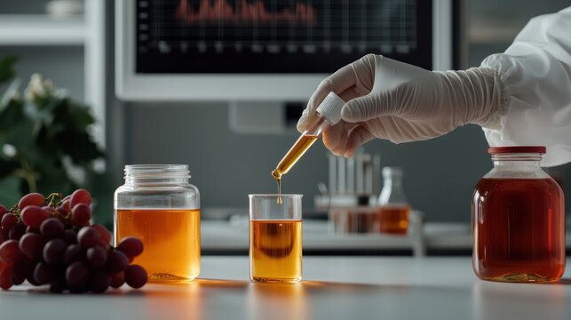 Fructose extraction process laboratory setting scientific experiment research environment close-up view biotechnology applications