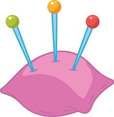 set of colorful pins