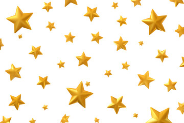 A festive pattern of golden star confetti scattered across a surface

