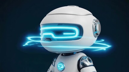robot model figure render head realistic video motion - Powered by Adobe