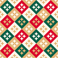 Abstract geometric elements seamless pattern design for christmas and new year background.