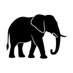 Obraz premium Elephant Animal Silhouette Vector Design 