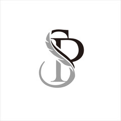 Print SP letter logo design for your brand and company identity
