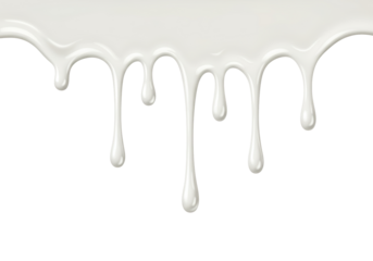 Isolated Dripping White Icing, Flowing Sweet Glaze, Creamy Texture, Culinary Decoration, Vector Illustration