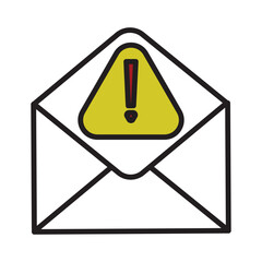 Warning letter with danger sign