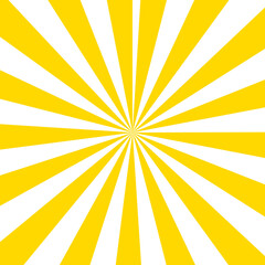 Yellow Sunburst Radial Rays Abstract Starburst Pattern Transparent Background PNG